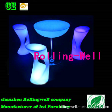 LED Table with High Bar Stool